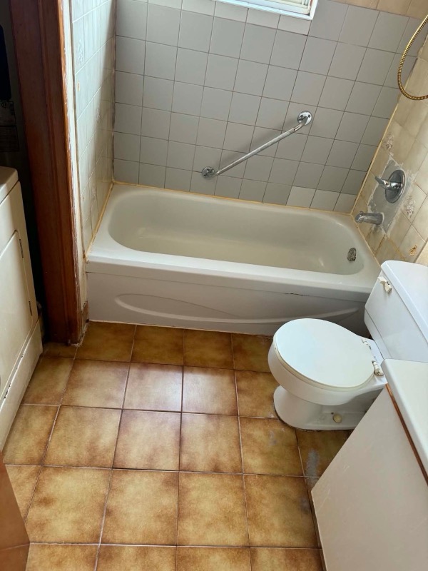 Baignoire après nettoyage